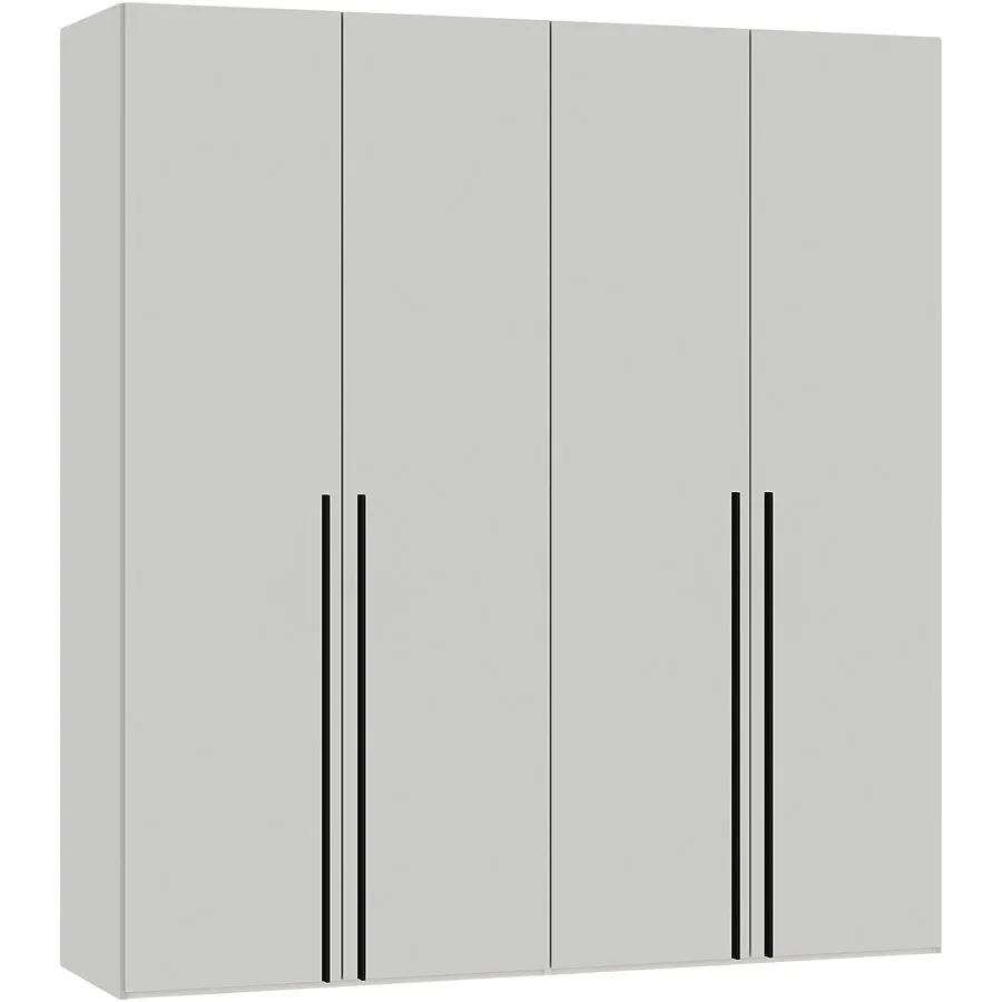 Kleiderschrank Arena Drehtüren hellgrau Holzwerkstoff B 202.5 cm - Schweizer Möbelhersteller