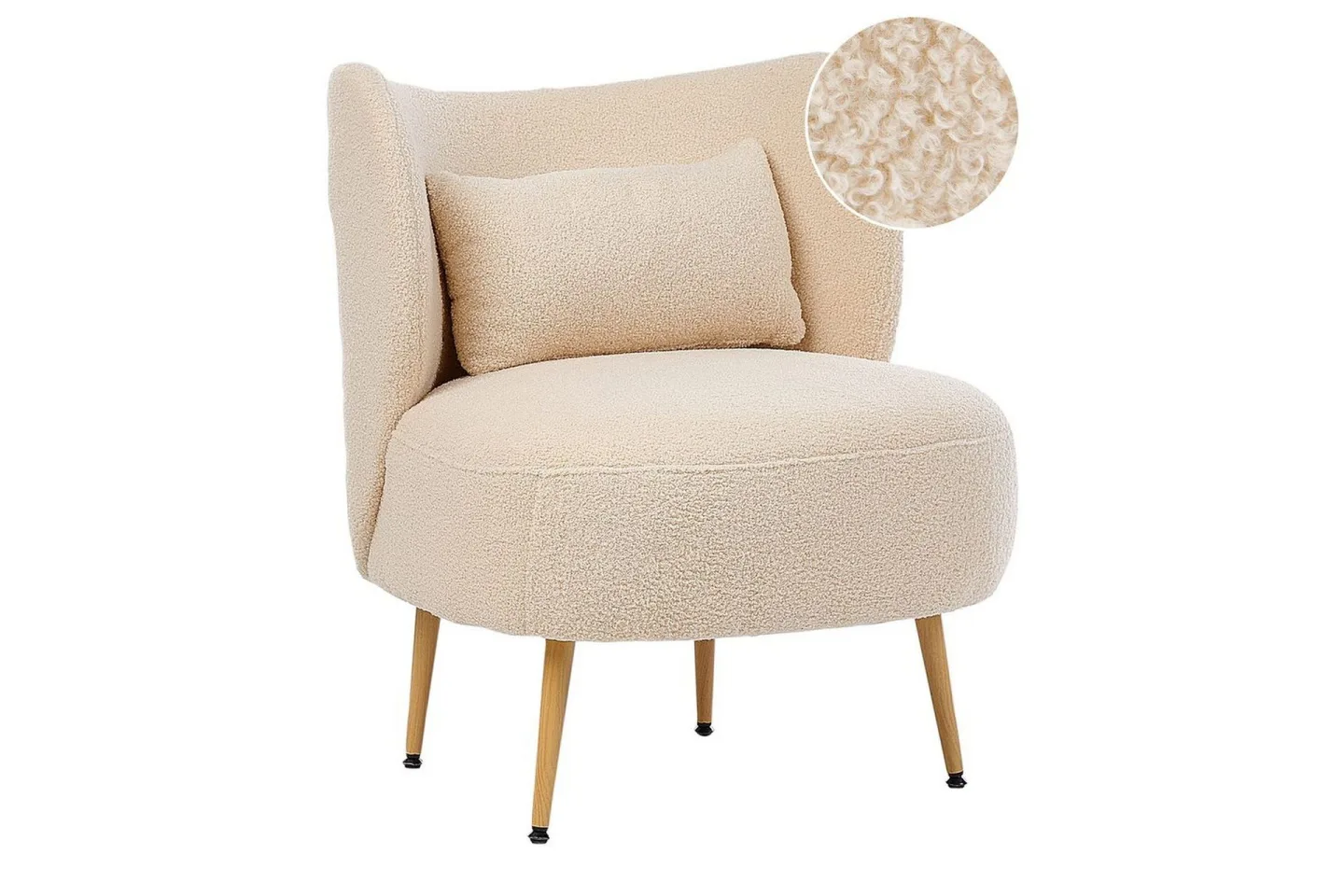 Fåtölj Otsby II Beige/ljust trä - Beige/ljust trä