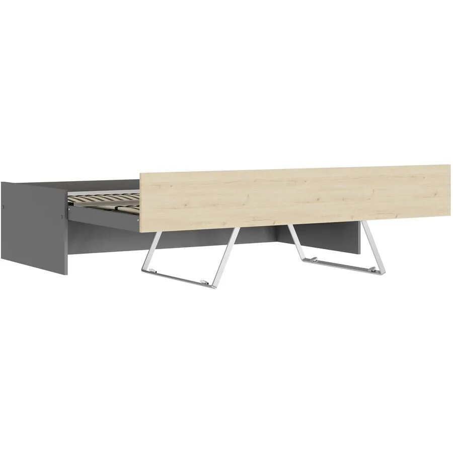 Bett Window anthrazit Holzwerkstoff 90 x 200 cm - Möbel Konfigurator: Traummöbel individuell zusammenstellen