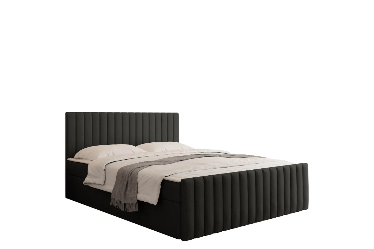 Calrosor Sängpaket Kontinentalsäng med Förvaring 140x200 cm - Svart