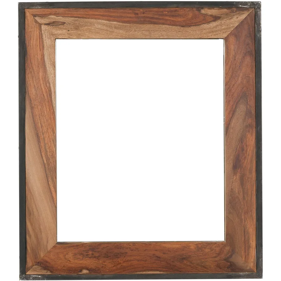 Spiegel Ecuador Natur/Schwarz Holz/Metall B 82 H 97 cm