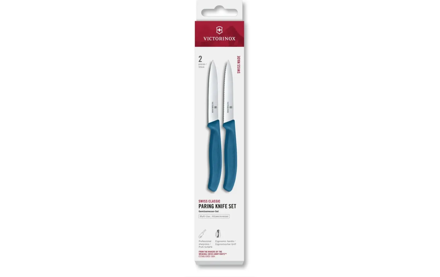 Alltron Messer-Set Swiss Classic, 10 cm, 2 Stück Von Victorinox Blau | Schubiger Möbel