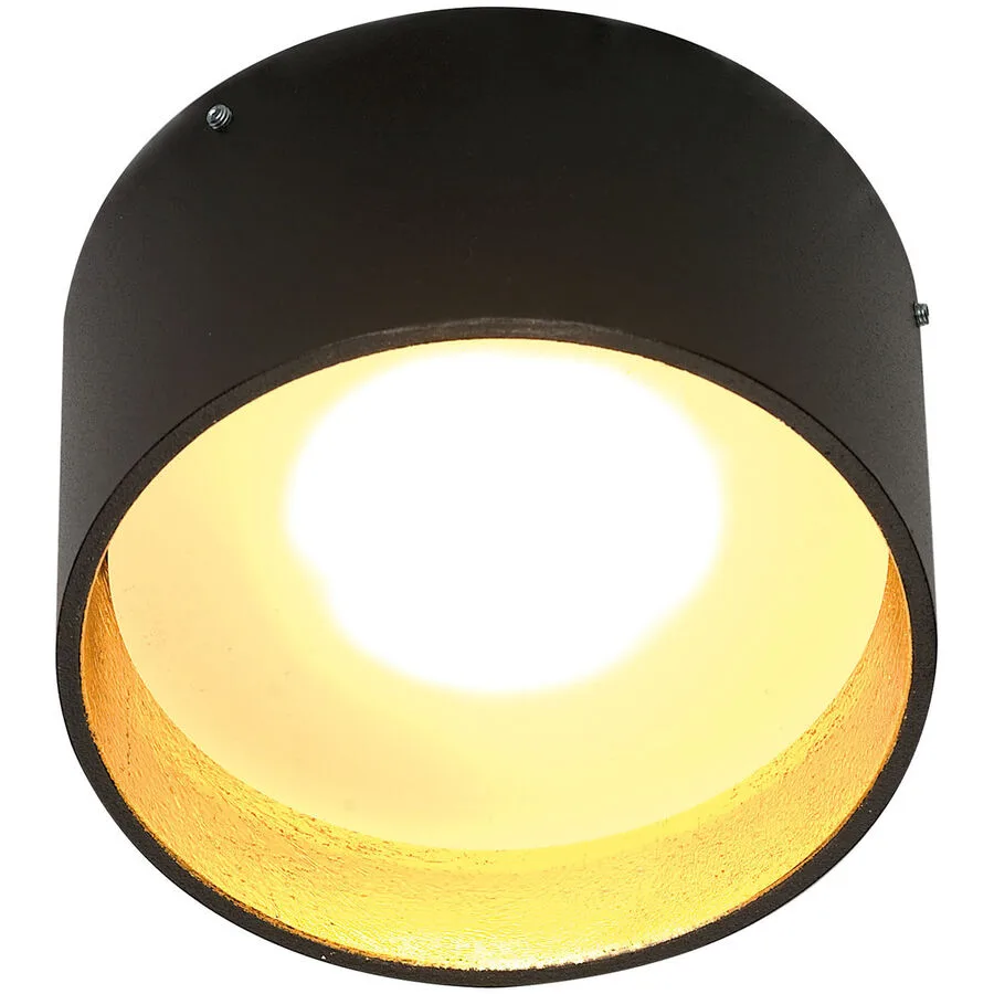 Bopp Dekorring One Gold/Schwarz Aluminium 10 cm 6 cm - Farbe: Schwarz/Gold - LED - LED Energiesparlampen