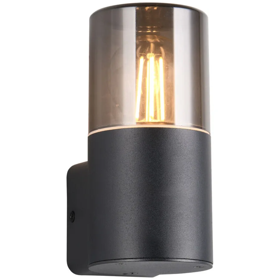 Wandlampe Cisoo Schwarz 17.5 cm - Farbe: Schwarz matt - Material: Aluminium-Druckguss