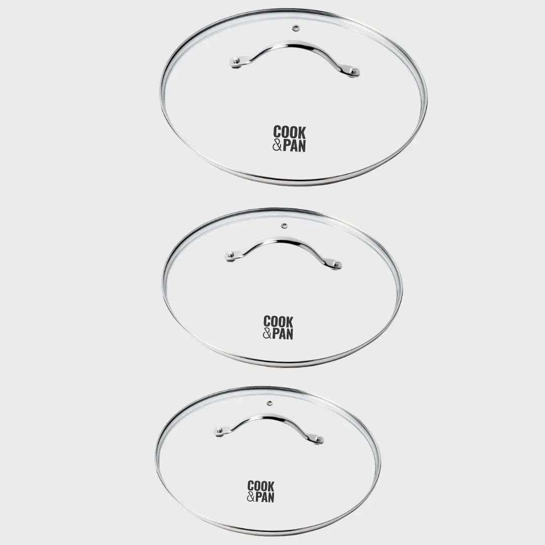 Glasdeckel-Set 3-teilig