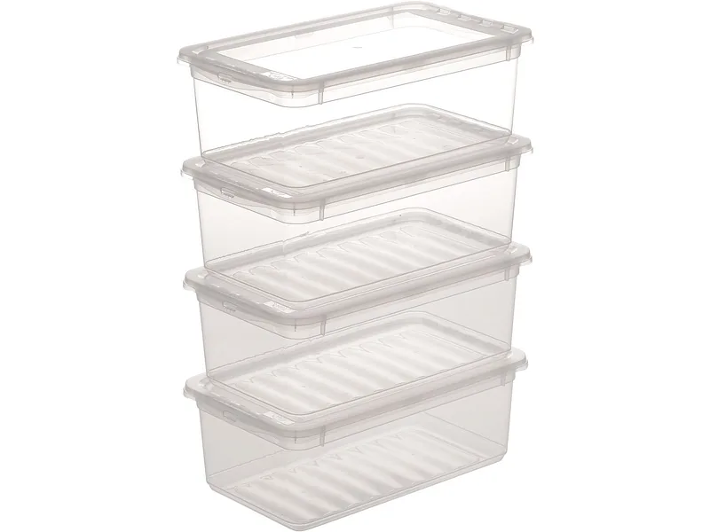 Set Aufbewahrungsboxen BEA durchsichtig 33x19.5x12cm