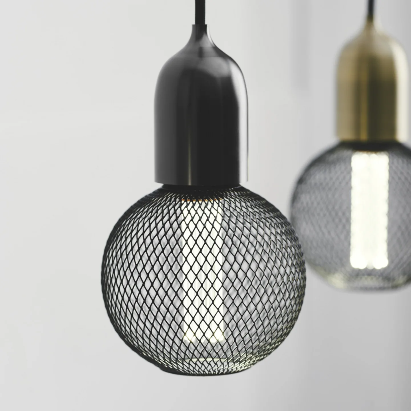 CLASSIC hengelampe, gunmetal, Ø 5 cm, E27 – Halo Design - Aluminium - Med en lyskilde