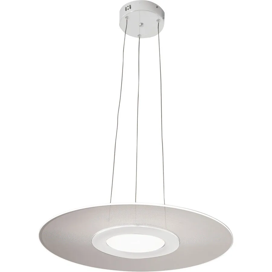 Pendellampe Avleen Weiss 50 cm 200 cm - LED - Lichtfarbe: Warmweiss - Material: Metall/Acryl - Pendellampe