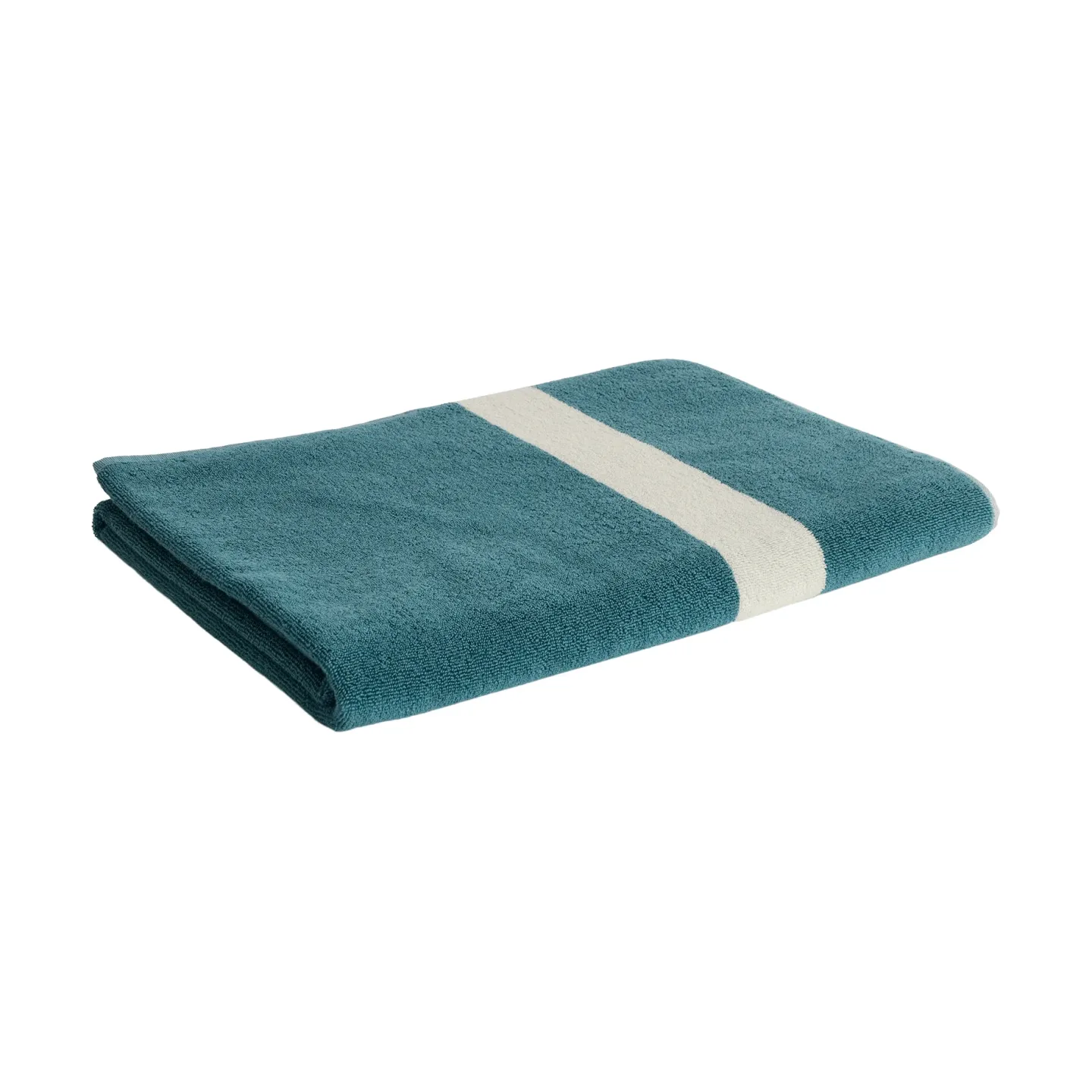 HAY Stripe handduk Petrol blue, 100x150 cm