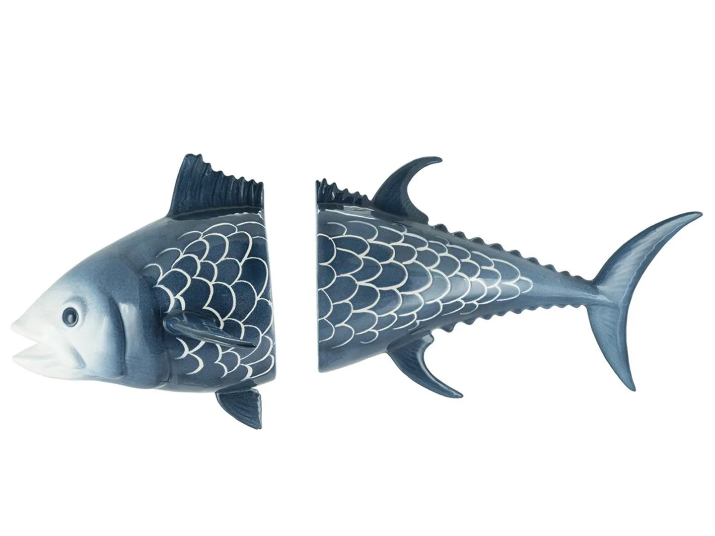 Abhika Figur Thunfisch 2teilig Für Die Wand Blau H: 40 cm | Schubiger Möbel