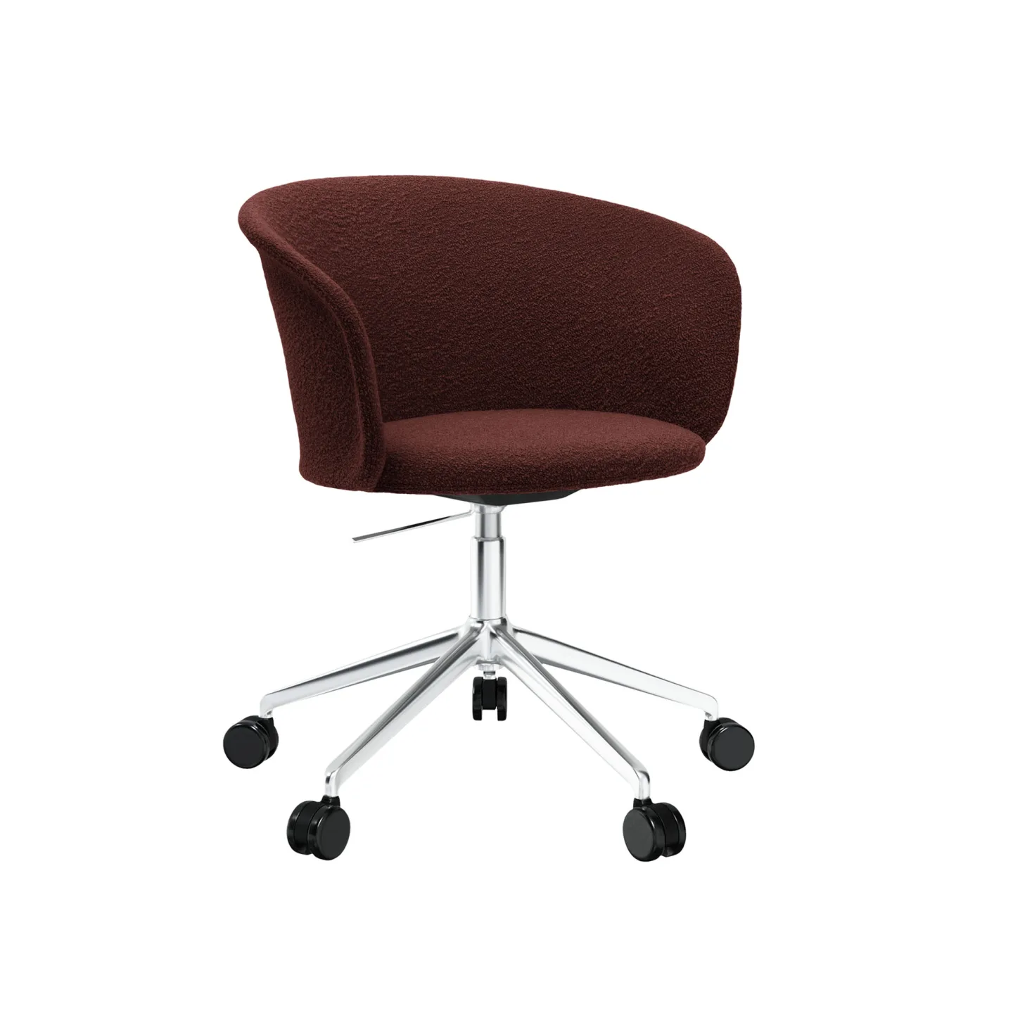 HEM - Kendo Swivel Chair 5-star Castors - Conker/Polished - Kontorsstolar - Sabine Marcelis,LucidiPevere - Brun - Metall/Trä/Syntetiskt/Skum/Ull