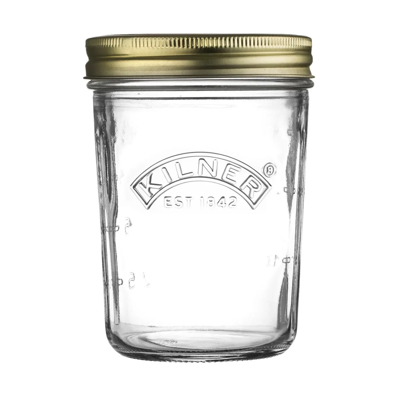 Kilner Kilner WIDE Konservenglas Klar-Gold, 350 ml