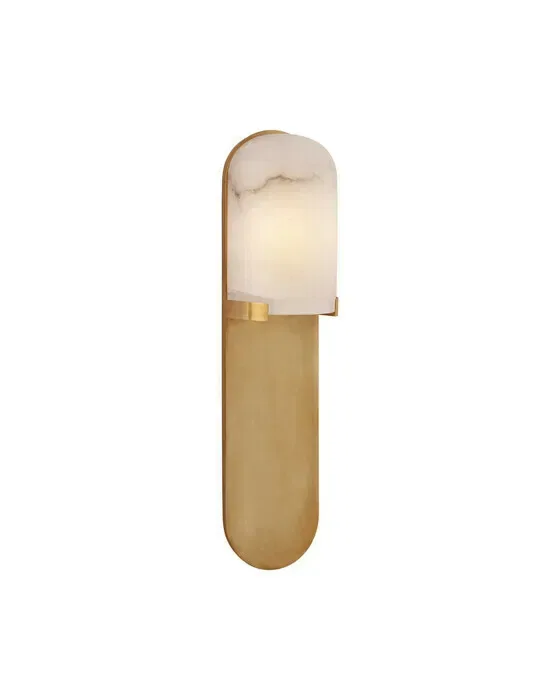 Melange Elongated Pill Sconce Brass