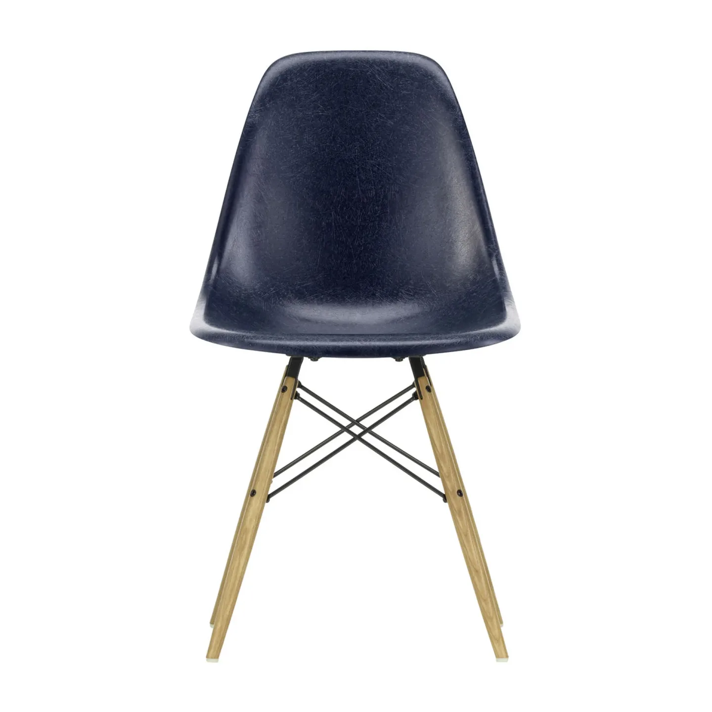 Vitra Eames Fiberglass Chairs DSW stol navy blue, askben