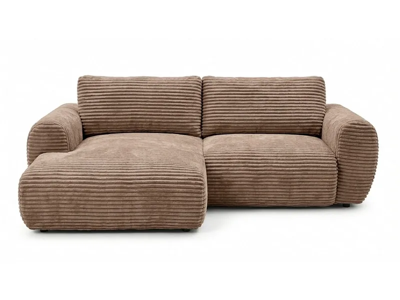 Ecksofa BOBOCHIC LUCIEN Cord-Stoff taupe
