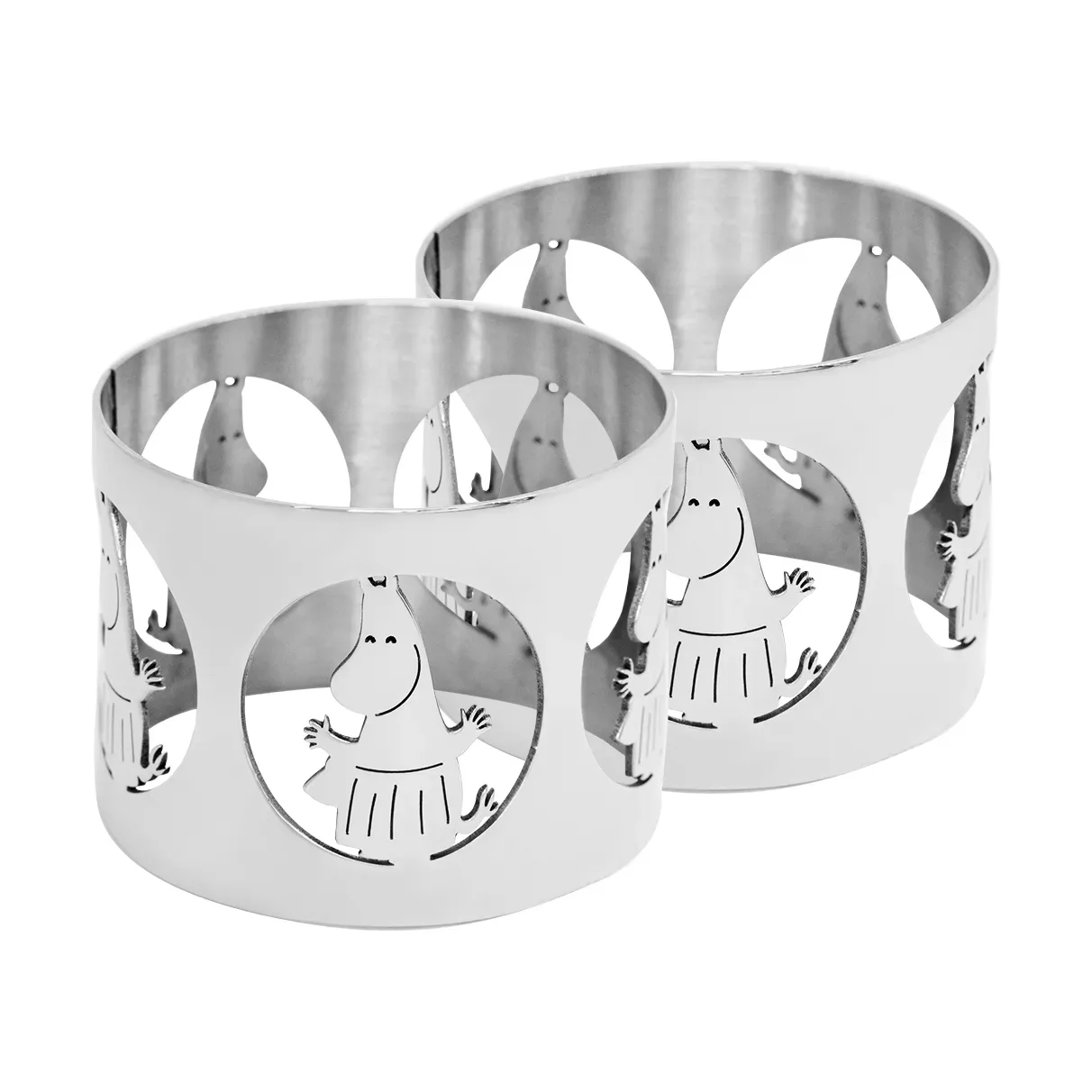 Hilke Collection Hilke X Mumin Serviettenringe Moominmamma 2er-Pack Vernickeltes Messing