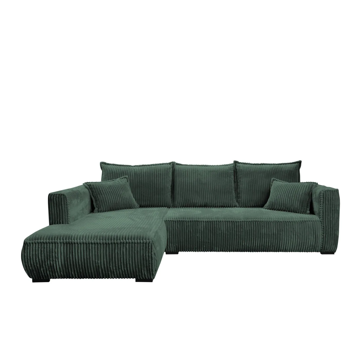 Puente 4-sits Soffa med divan - mörkgrön