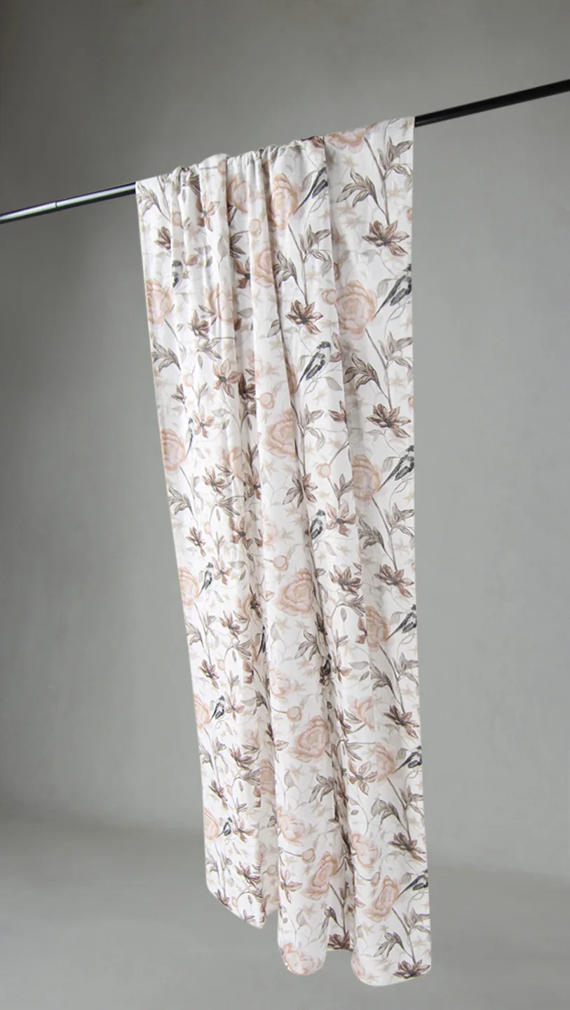 Gardiner - Bomullsgardin - Gullan (beige) (Størrelse: 140 x 300 cm)