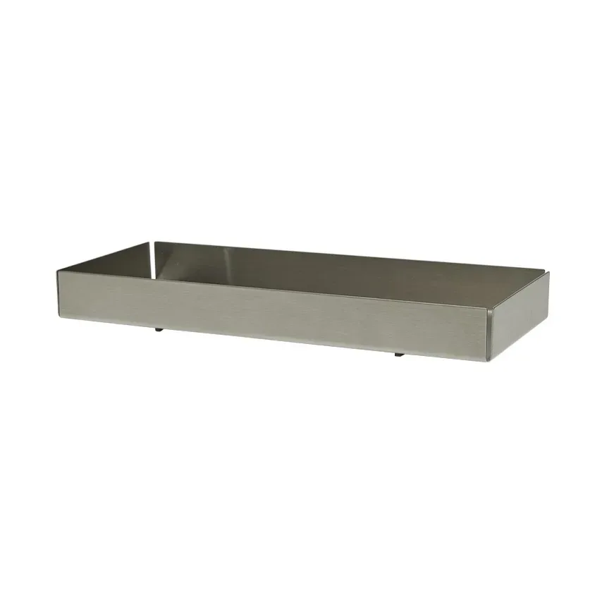 OYOY Bakku Tablett Small 10x23,5 cm Steel