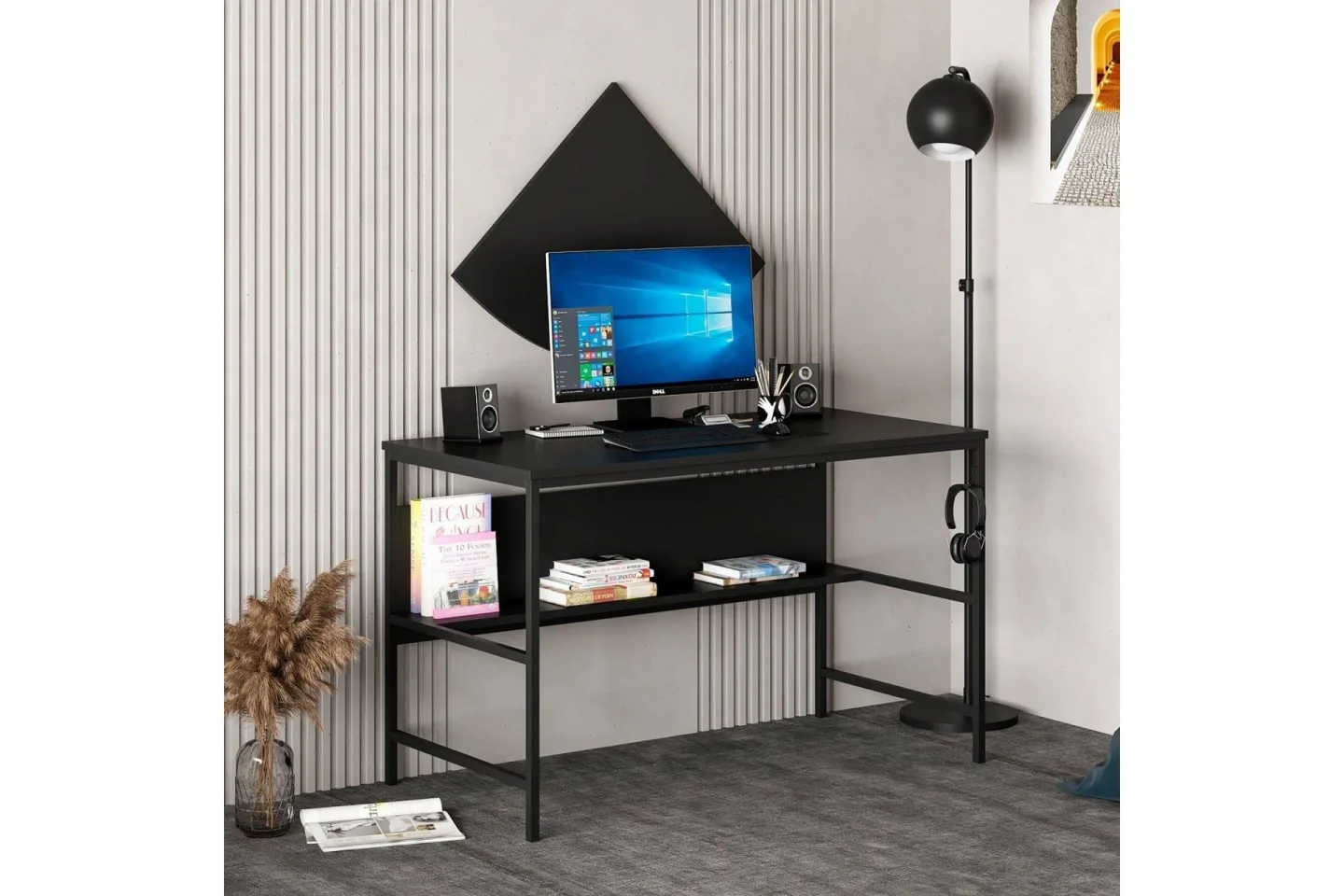 Nafe Skrivbord 120 cm - Svart