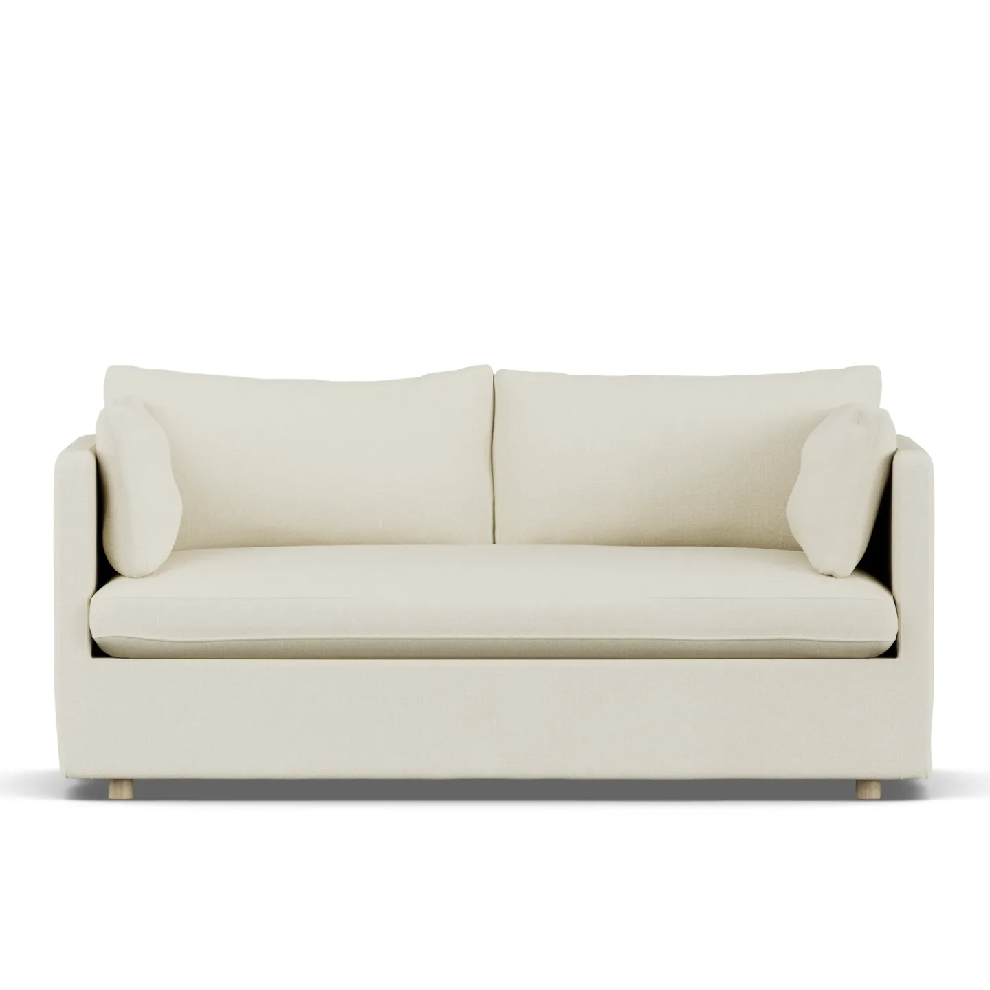1898 Linnevik Sofa Oslo Nature 1540-Eiche weiß geölt, 2-sitzig, mit Volant