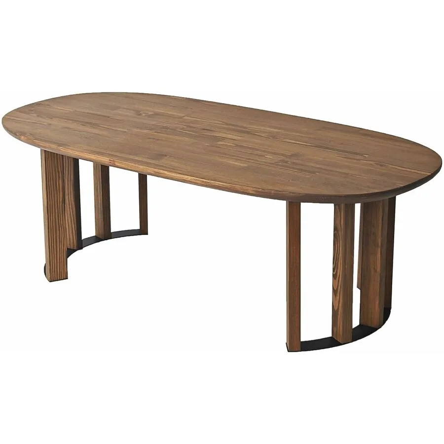 Salontisch Georis Anthrazit 100% Nussbaum Massivholz B 120 T 60 cm