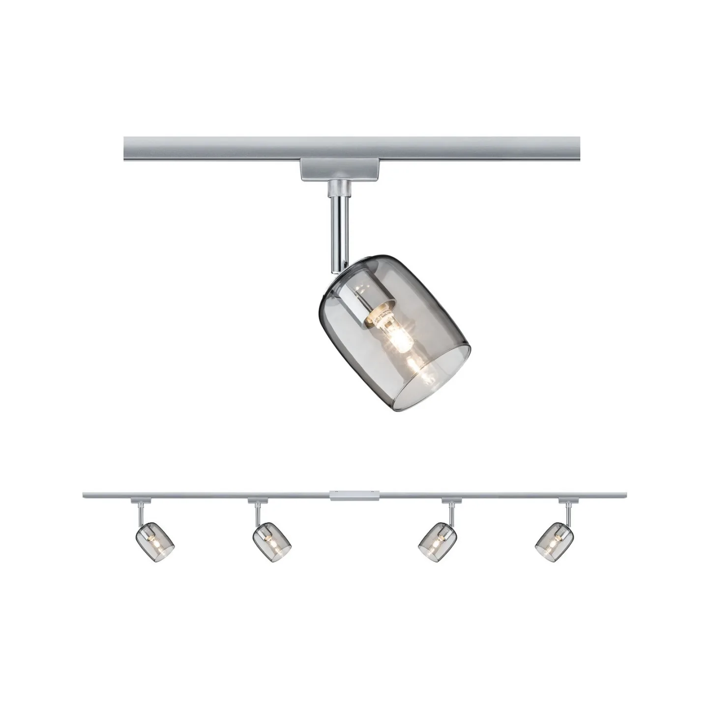 Blossom 4 Deckenleuchte Urail-set Chrom/Smoke - Paulmann URail Blossom - Wohnzimmer - Modern - Einflammig