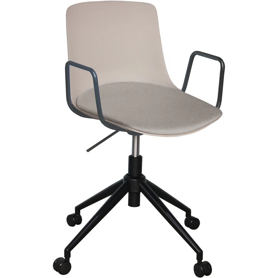 Bürostuhl Livio greige Polypropylen H 82.5 cm