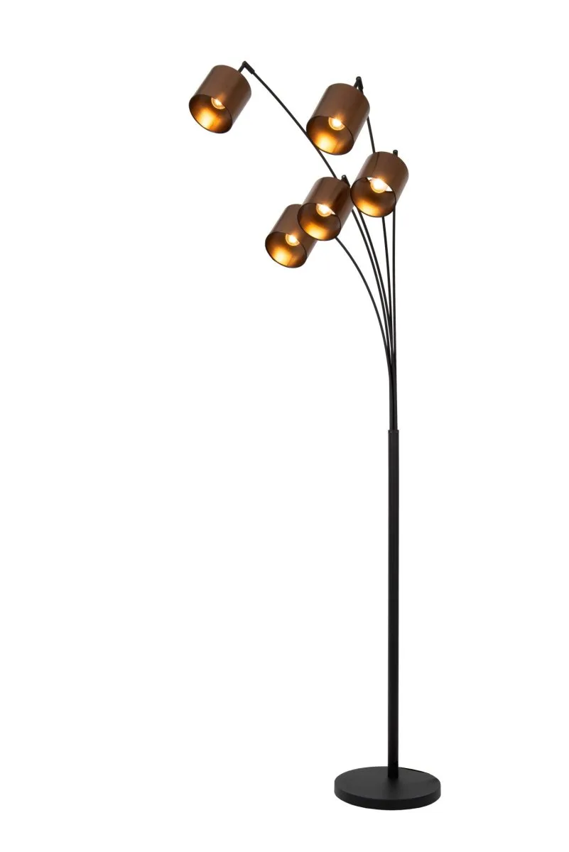 Lucide - Rankos 5 - Golvlampa - Svart
