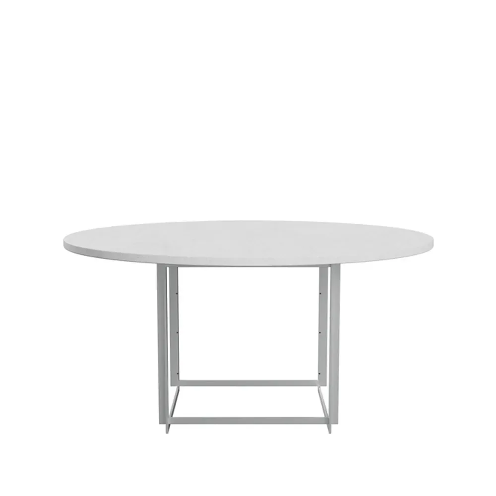 Fritz Hansen PK54 bord Ø140 cm Rolled marble white-steel