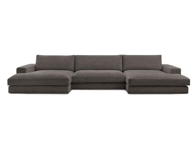 Wohnlandschaft BOBOCHIC LEONARD Cord-Stoff rotbraun