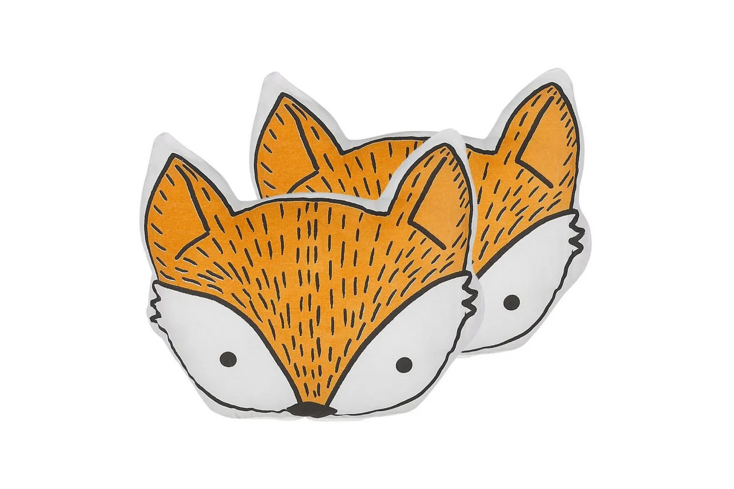 Prydnadskuddar Vadodara set om 2 Orange/Vit/Svart - Orange/Vit/Svart