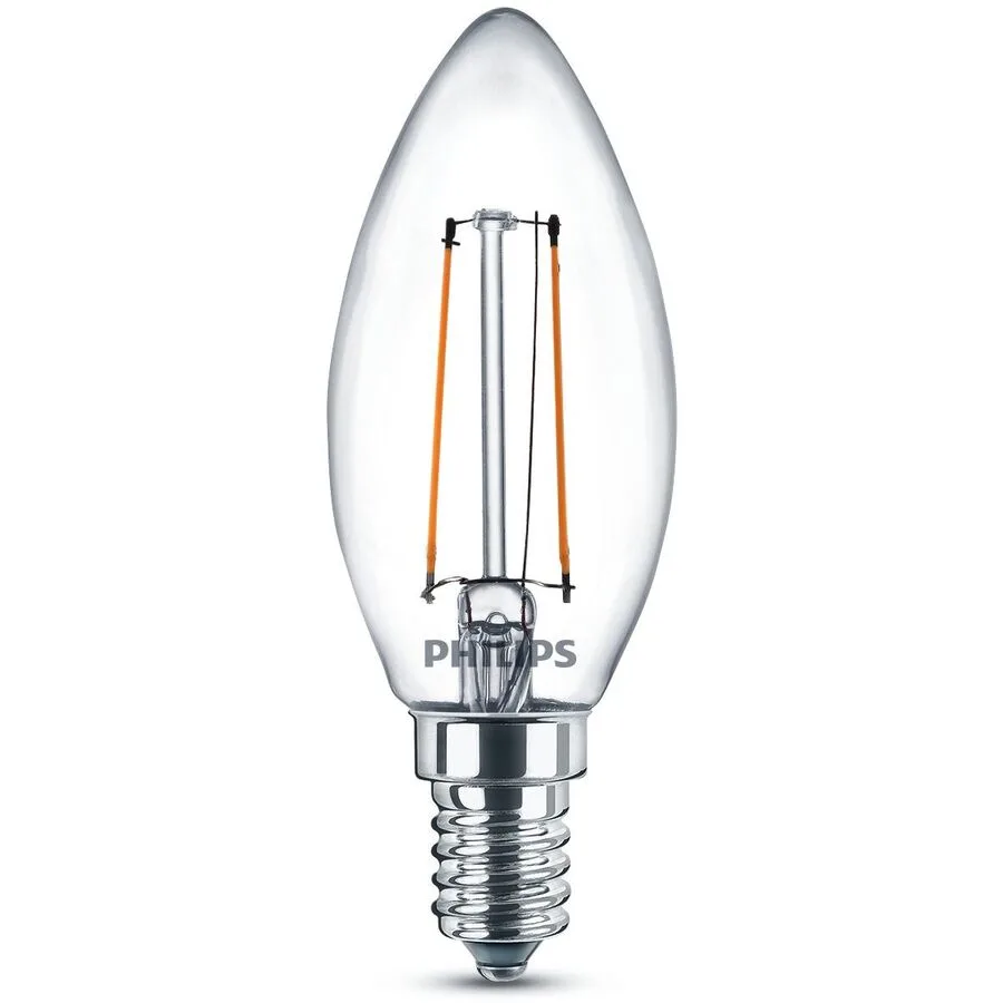Leuchtmittel Philips Glas E14 40 W - Farbe: Transparent - LED - Lichtfarbe: Extra warmweiss - LED Leuchtmittel