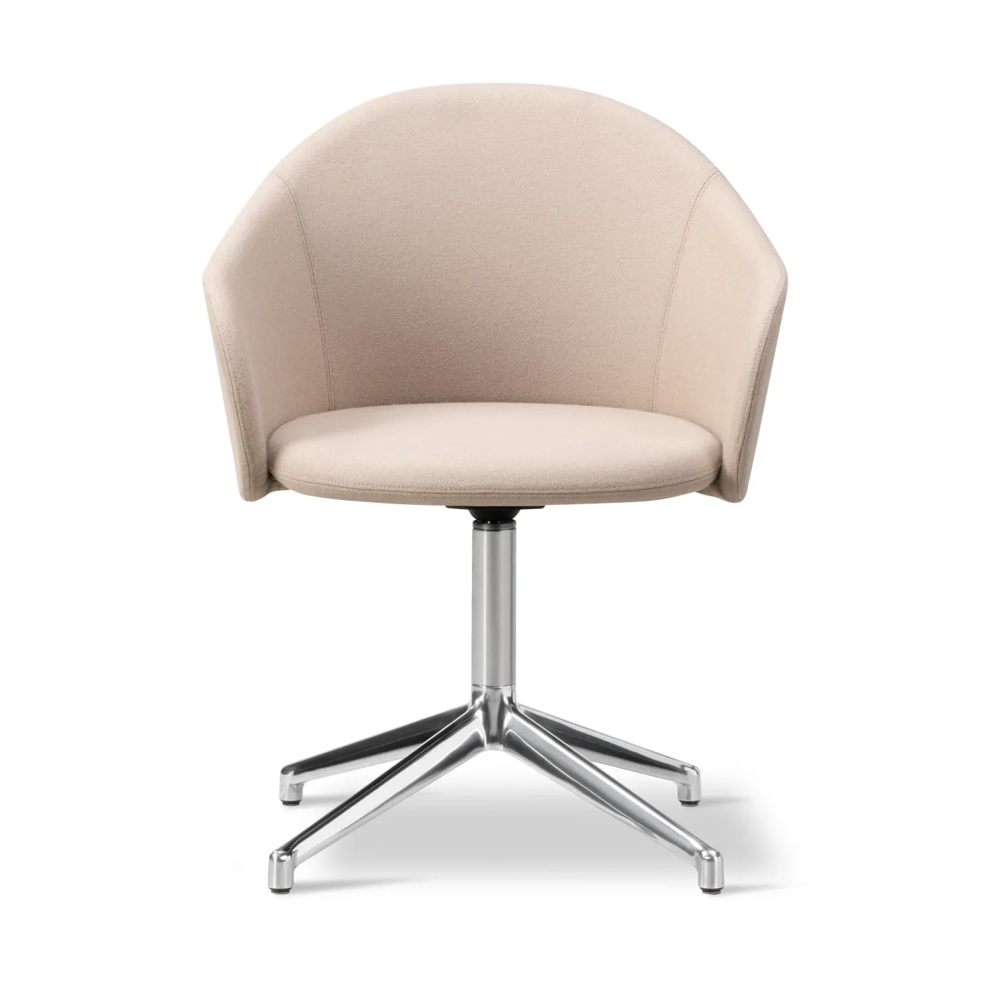 Fredericia Furniture Gomo Armchair Sessel Swivel Base 4-Stern Blazer CUZ47 Fairfield-polierter Aluminium