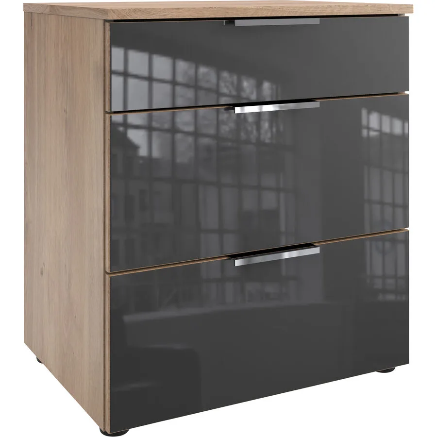 Kommode Sanko Plankeneiche/graphit Holzwerkstoff B 54 H 61 cm