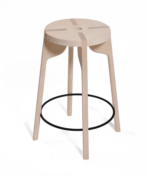 Zanat - Tattoo Bar Stool Carved, 60, Peacock, Black - Barstolar - Gert Wingårdh,Sara Helder - Svart - Trä