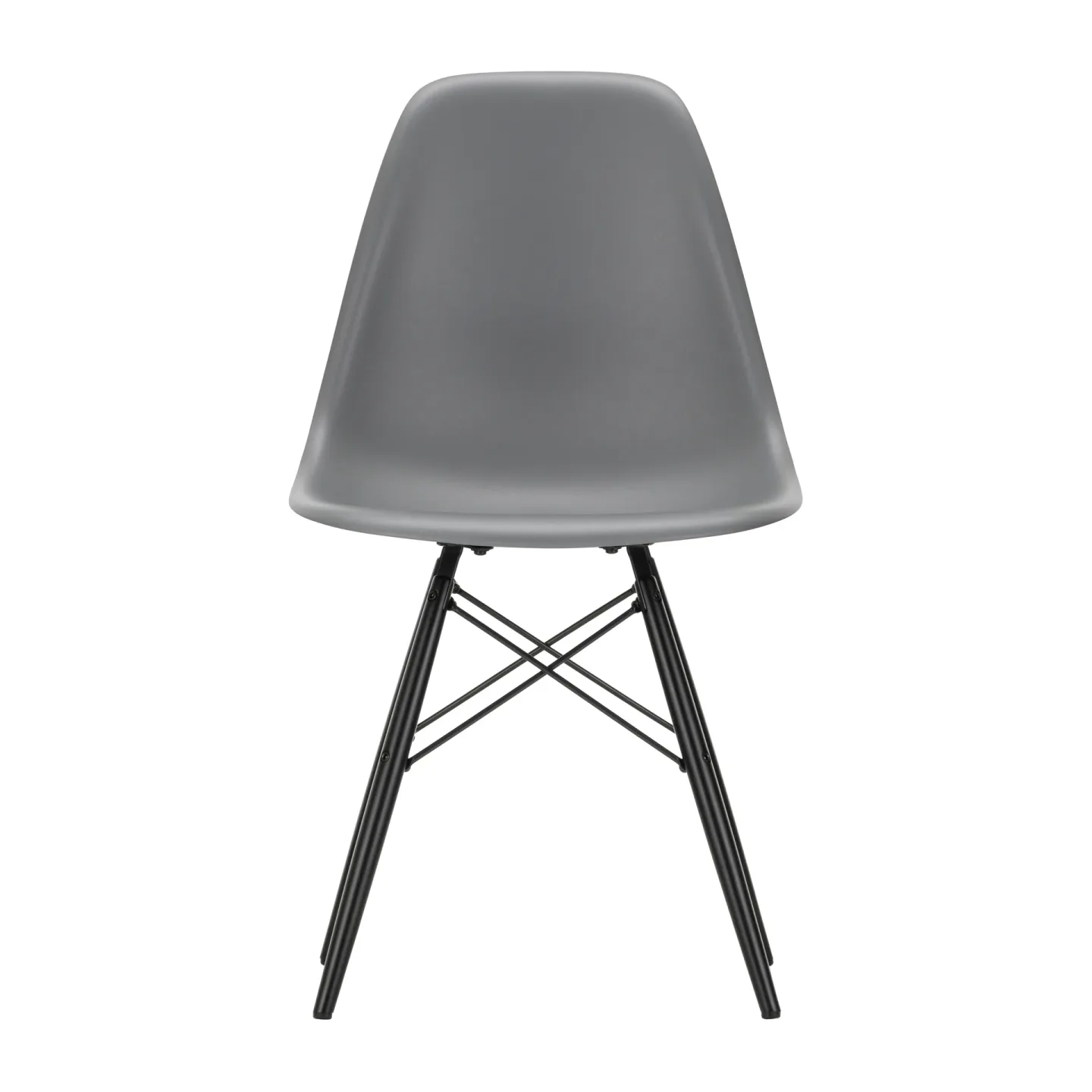 Vitra Eames Plastic Side Chair RE DSW stol 56 granite grey-black maple