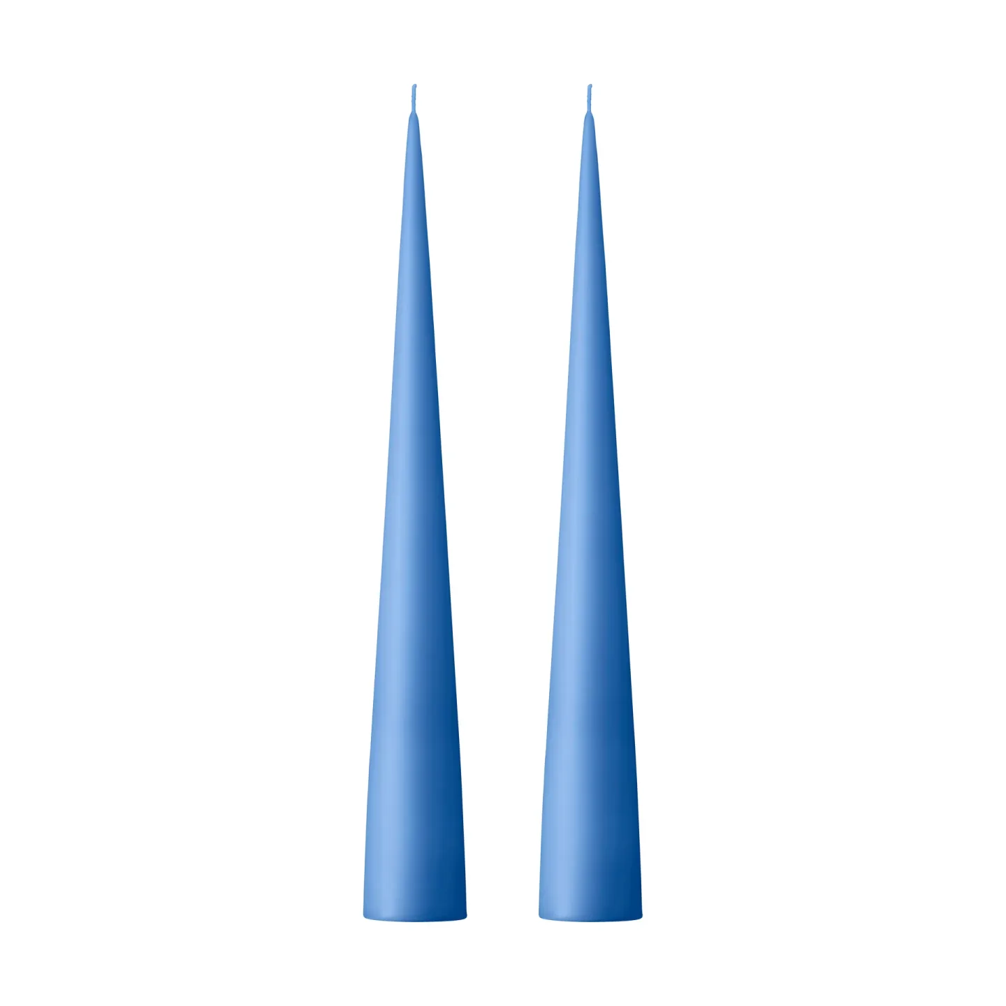 ester & erik ester & erik Kegelkerze 37cm 2er Pack matt Moon blue 37