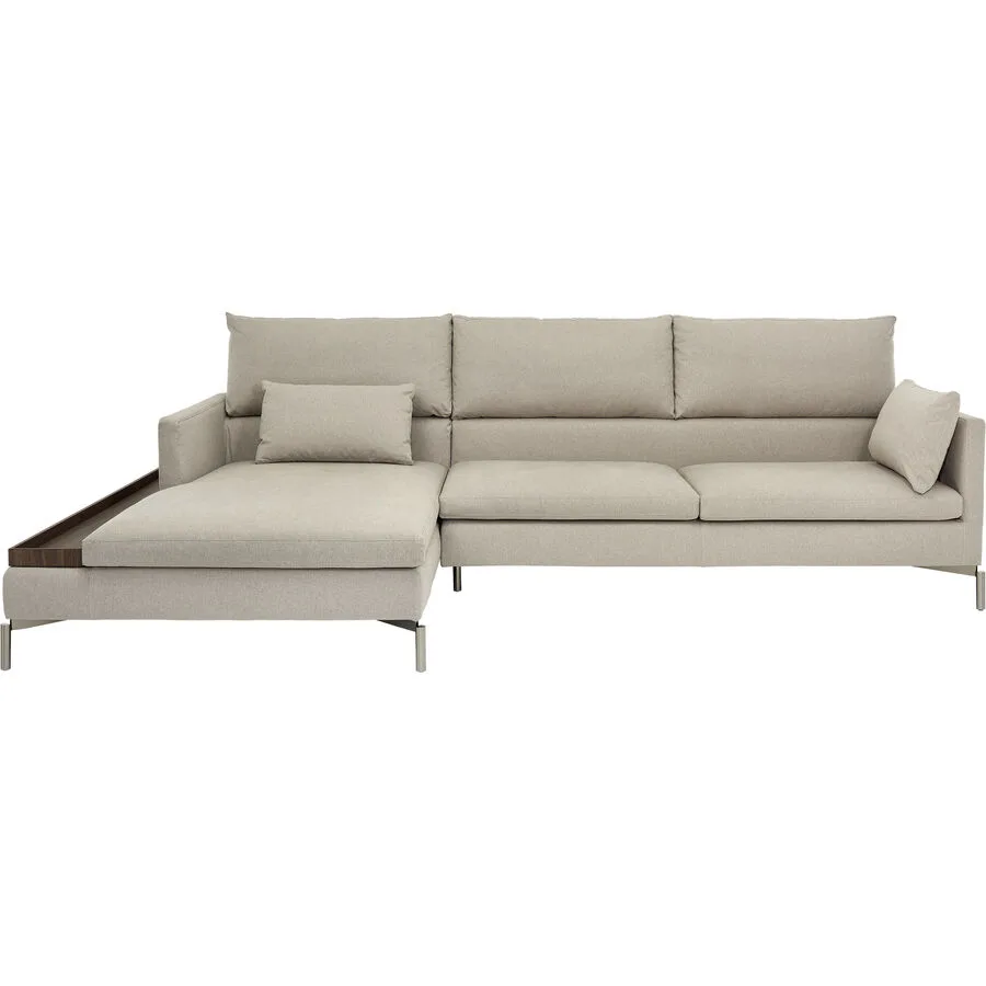 NOVAMOBILI Sofa Marzio Grau Stoff 308.5 cm 179 cm