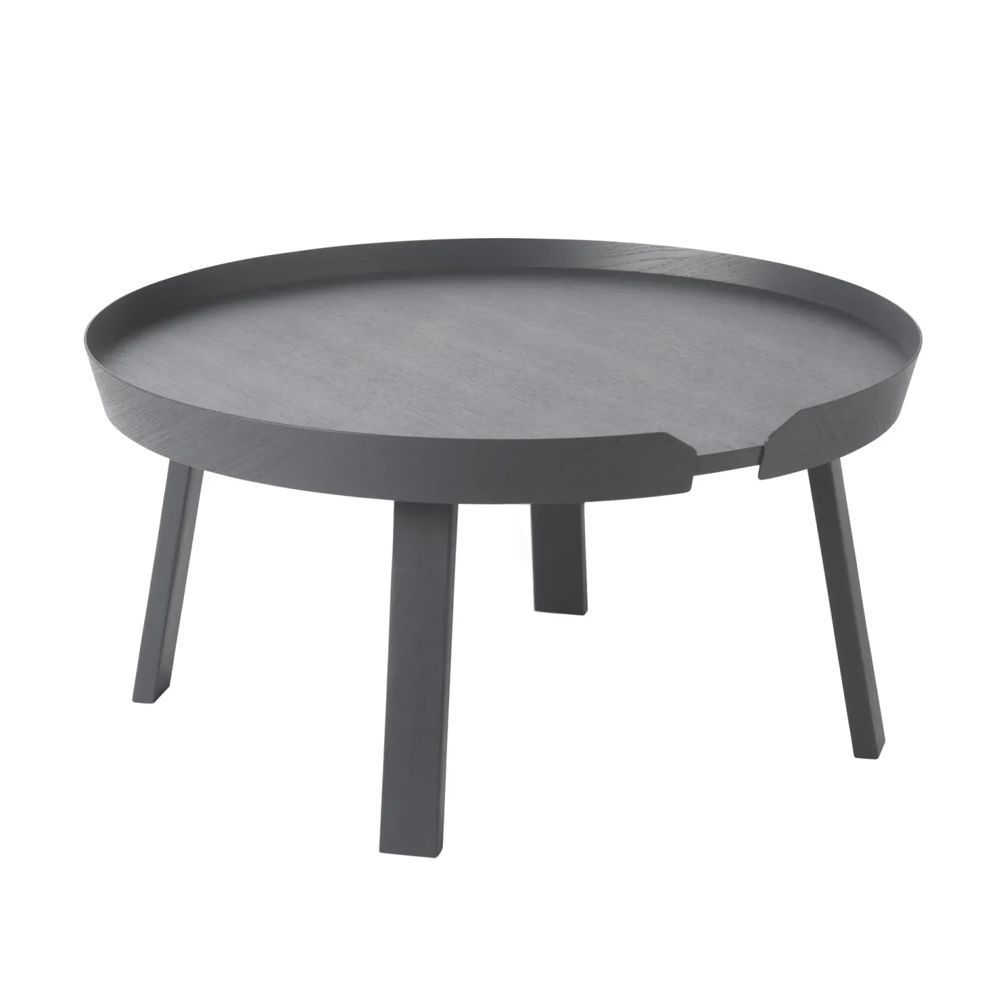 Muuto Around Couchtisch groß Anthrazit (grau)