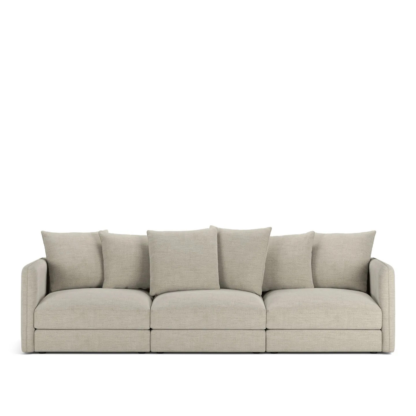 NOGA - Pavarotti 3-Seater, Fixed Cover, Cushion Variant 01, Sienna 102 - Soffor - Grå