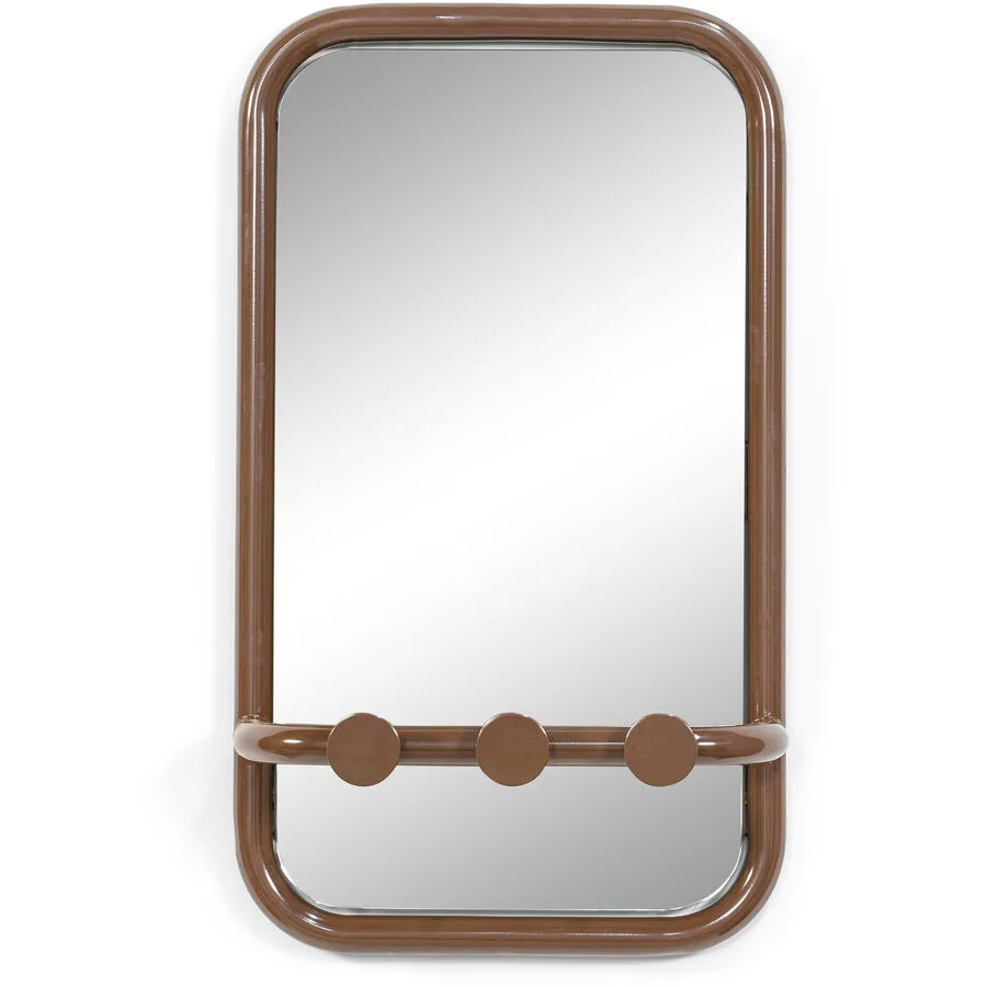 Spinder Design Garderobe Balder braun Stahl/Glas Rechteckig B 35 H 60 cm