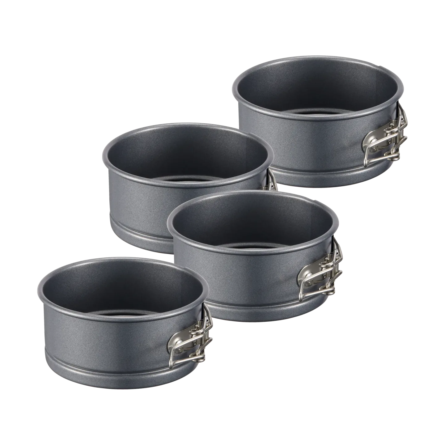 Dorre Karabo Mini-Springform Kohlestahl 4er-Pack Ø10 cm