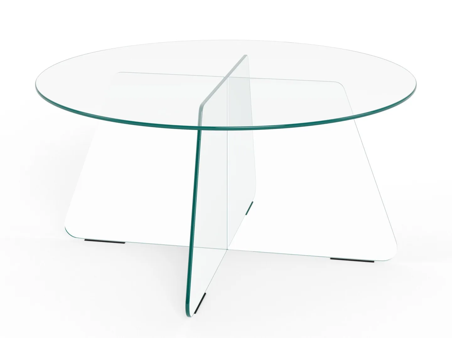 Ryvos Soffbord i Glas 80 cm Rund - Kristallklar