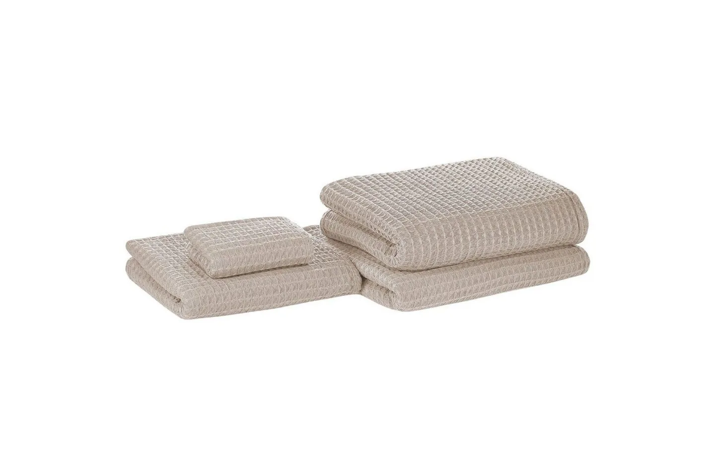 Handduk Areora set om 4 Beige - Beige