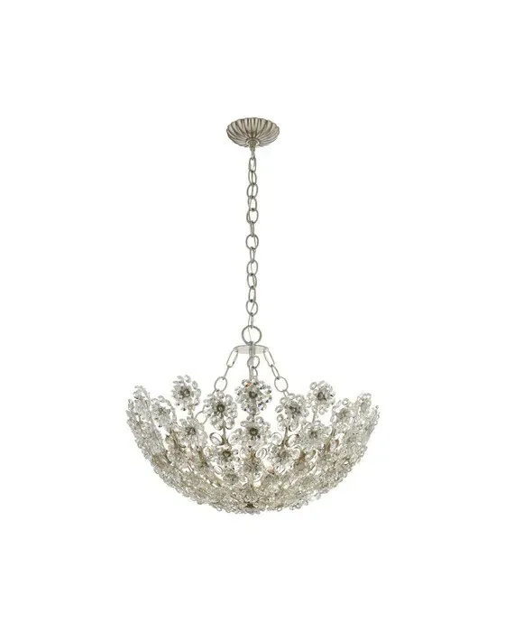 Claret Short Pendant Burnished Silver Leaf
