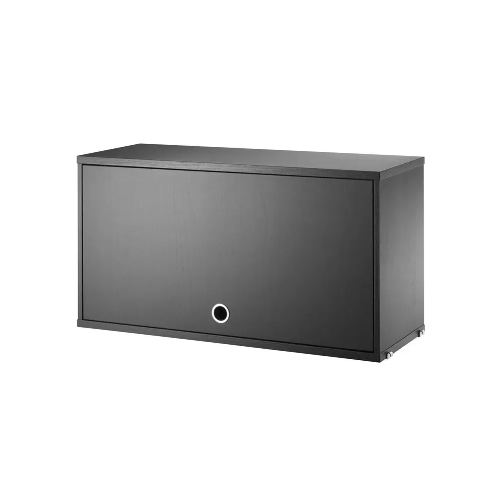 String String Oberschrank Box schwarz gebeizt, 78x30 cm