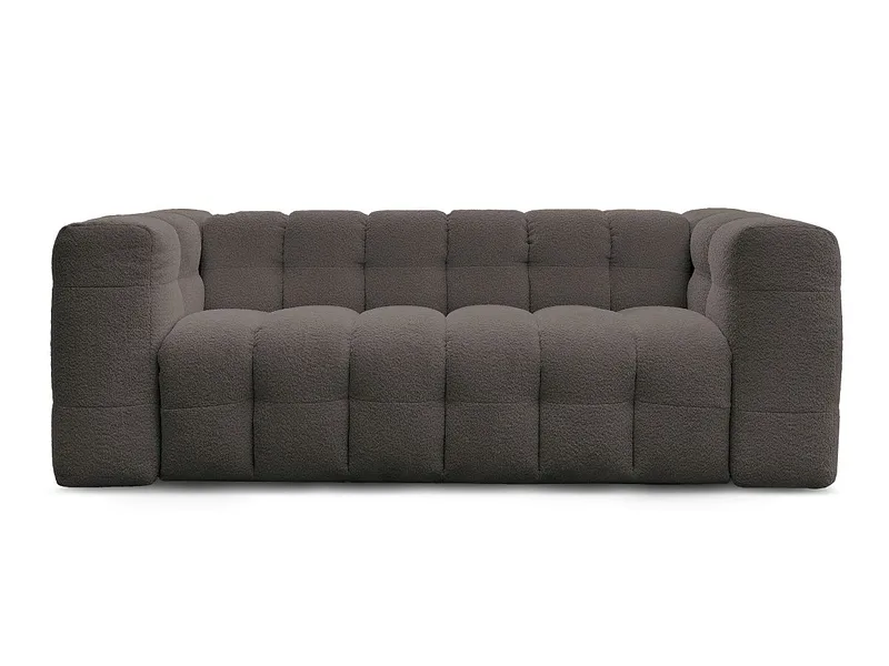 3er Sofa BOBOCHIC CLOUD Boucle-Stoff rotbraun