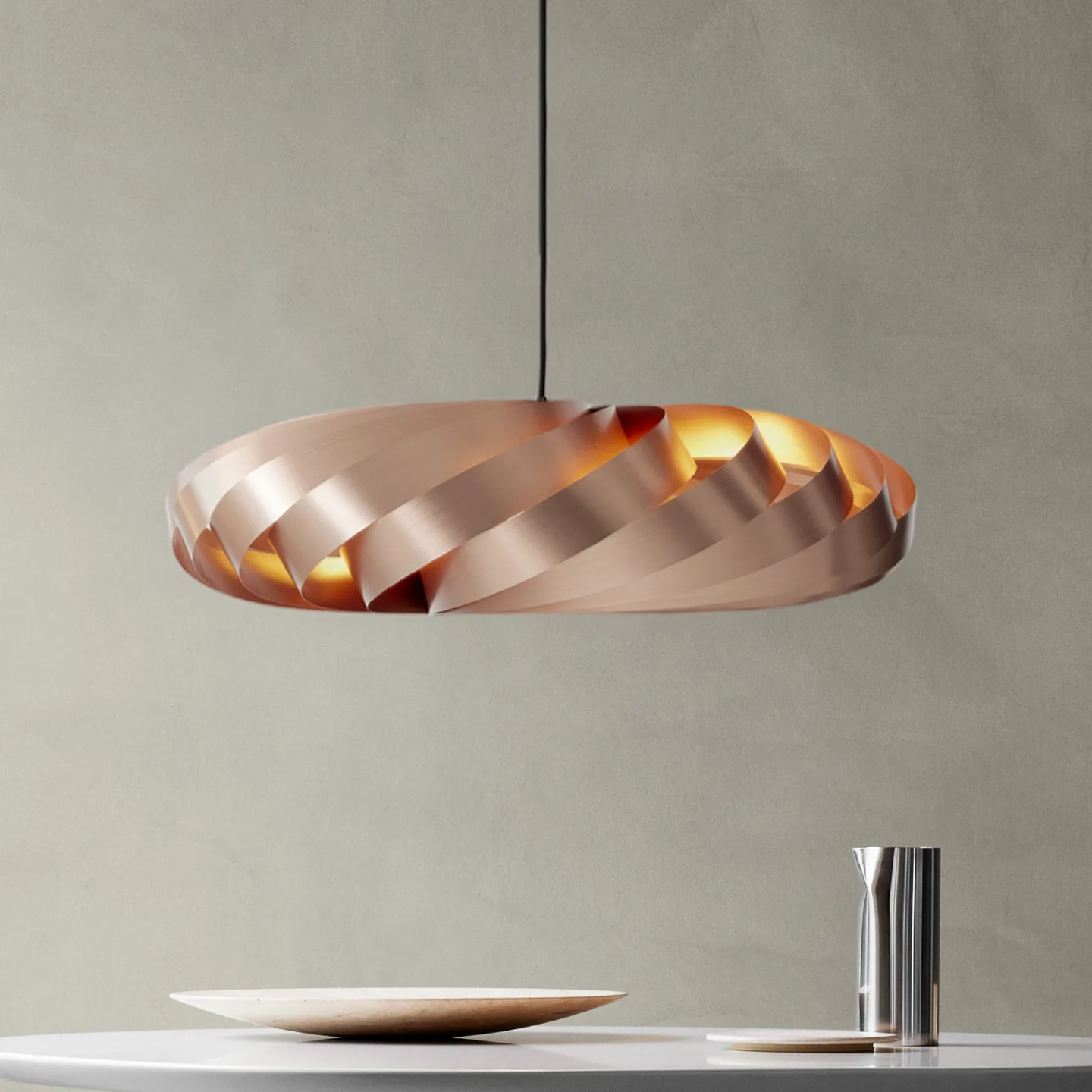 TR5 Pendelleuchte Ø80 Alu Copper - Tom Rossau - Wohnzimmer - Aluminium