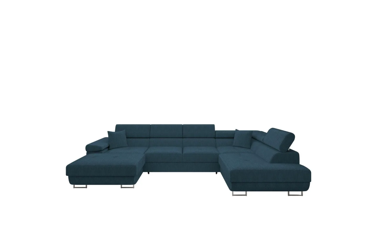 Gabina Soffa med Divan och Schäslong 4-sits - Blå